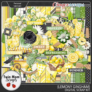 Lemony Gingham - KIT by Twin Mom Scraps