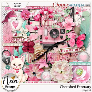 Cherished February - Page Kit - by Neia Scraps