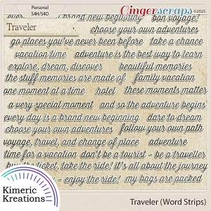 Traveler Word Strips by Kimeric Kreations