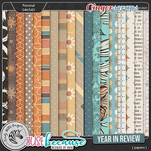 Year In Review Papers by JB Studio and Cindy Ritter