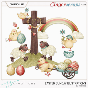 Easter Sunday Illustrations (CU) by GS Creations