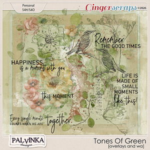 Tones Of Green Overlays and WA by Palvinka Designs