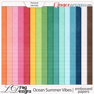 Ocean Summer Vibes : Embossed Papers by LDragDesigns