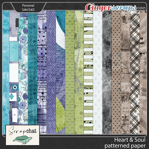 Heart and Soul Patterned Papers by ScrapChat Designs