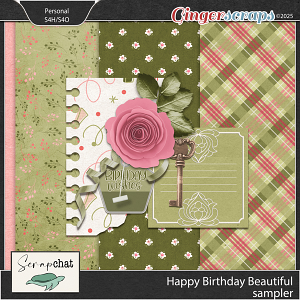 Happy Birthday Beautiful Sampler by ScrapChat Designs