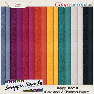 Happy Harvest Cardstock and Shimmer Papers