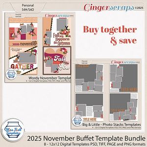 2025 November Buffet Template Bundle by Miss Fish