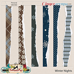 Winter Nights Torn Edges by The Scrappy Kat