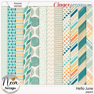 Hello June - Papers - by Neia Scraps