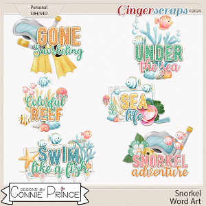 Snorkel - Word Art Pack by Connie Prince Snorkel - Word Art Pack by Connie Prince