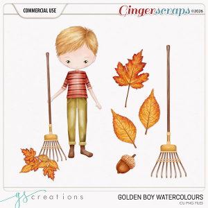 Golden Boy Watercolour (CU) by GS Creations