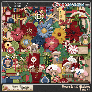 Mouse Ears & Mistletoe Page Kit by Moore Blessings Digital Design
