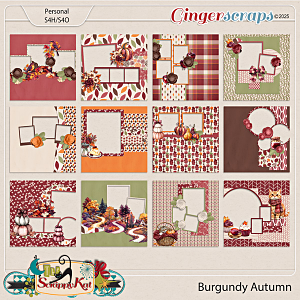 Burgundy Autumn Quick Pages by The Scrappy Kat