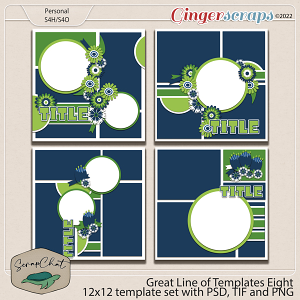 Great Line of Templates Eight Template Set by ScrapChat Designs