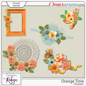 Orange Time Clusters by Scrapbookcrazy Creations