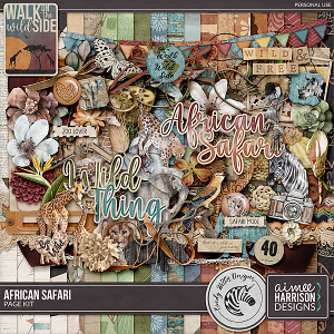 African Safari Page Kit by Aimee Harrison and Cindy Ritter Designs 