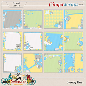 Sleepy Bear Stacked Papers by The Scrappy Kat