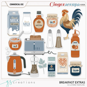 Breakfast Extras Layered Templates (CU) by GS Creations