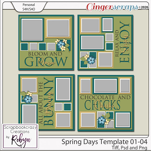 Spring Days Templates by Scrapbookcrazy Creations