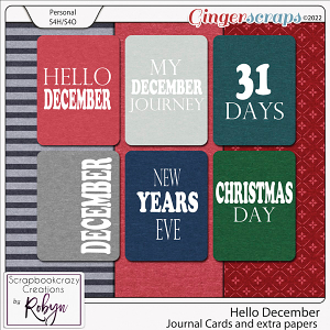 Hello December pocket cards by Scrapbookcrazy Creations