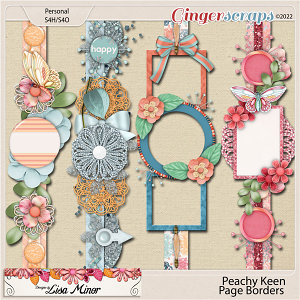 Peachy Keen Page Borders from Designs by Lisa Minor