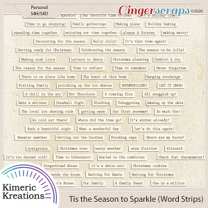 Tis the Season to Sparkle Word Strips by Kimeric Kreations