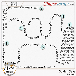 Golden Days - Text Path - by Neia Scraps