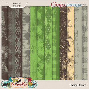Slow Down Distressed Papers by The Scrappy Kat