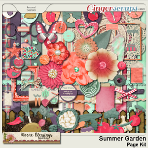 Summer Garden Page Kit by Moore Blessings Digital Design
