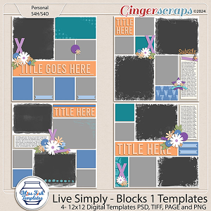 Live Simply Blocks 1 by Miss Fish