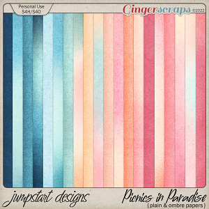 Picnics in Paradise {Plain & Ombre Papers}
