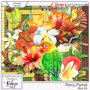 Percy Parrot Mini Kit by Scrapbookcrazy Creations