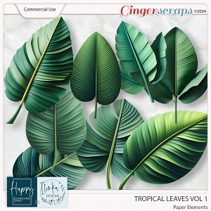 CU Tropical Paper Leaves Vol 1 by Happy Scrapbooking Studio