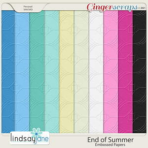 End of Summer Embossed Papers by Lindsay Jane