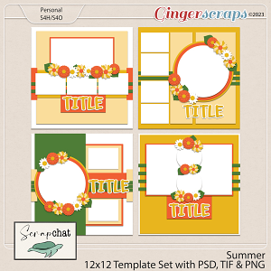 Summer Template Set by ScrapChat Designs