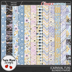 Carnival Fun - BLENDED PAPERS by Twin Mom Scraps