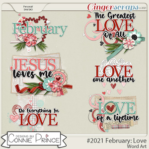 2021 February: Love Wordart by North Meets South Studios