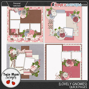 Lovely Gnomes - QUICK PAGES by Twin Mom Scraps