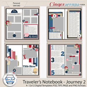 Travelers Notebook: Journey 2 Templates by Miss Fish