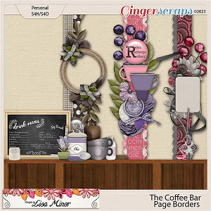 The Coffee Bar Page Borders from Designs by Lisa Minor