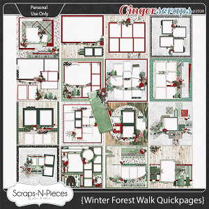 Winter Forest Walk Quickpages by Scraps N Pieces 