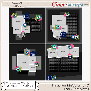 Three For Me Volume 17 - 12x12 Temps (CU Ok) by Connie Prince