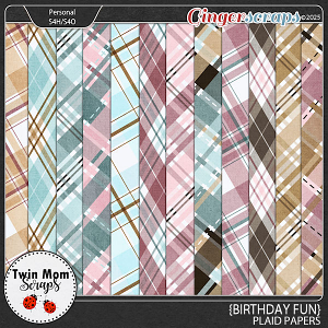 Birthday Fun - PLAID PAPERS by Twin Mom Scraps