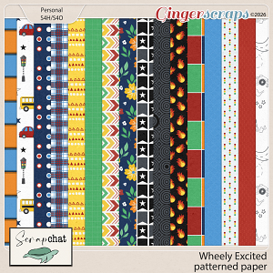 Wheely Excited Patterned Papers by ScrapChat Designs