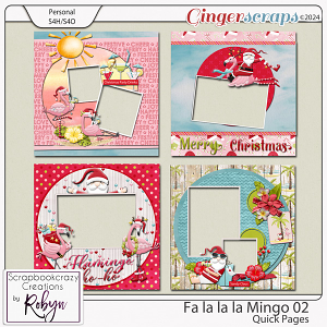 Fa la la la Mingo 02 Quick Pages by Scrapbookcrazy Creations