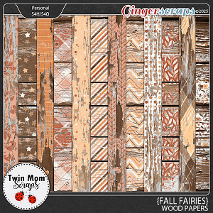 Fall Fairies - WOOD PAPERS by Twin Mom Scraps
