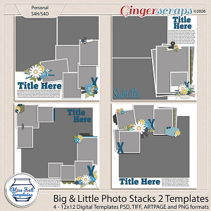 Big Little Photo Stacks 2 Templates by Miss Fish 