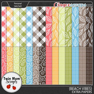 Beach Vibes - EXTRA PAPERS by Twin Mom Scraps
