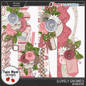 Lovely Gnomes - BORDERS by Twin Mom Scraps