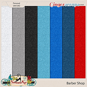 Barber Shop Glittery Felt Papers by The Scrappy Kat
